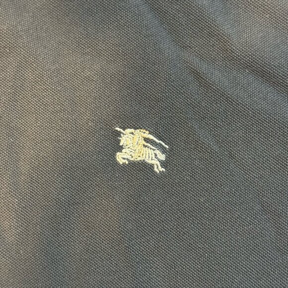 Burberry Brit Blue Nova Check Logo Golf Casual Long Sleeve Polo Shirt Men's XL - Picture 5 of 9